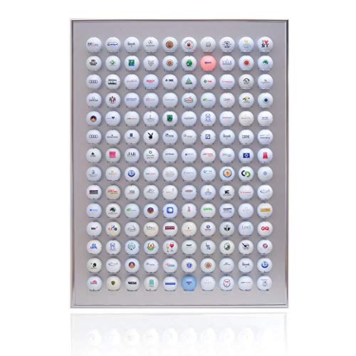 Knix Premium Golfball Setzkasten aus Aluminium für 140 Golfbälle - Schaukasten, Golf-Regal Vitrine Display passionierte Golfer
