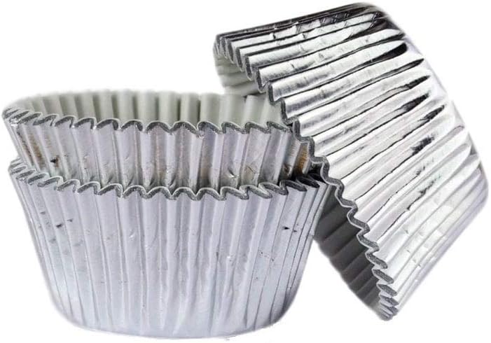 Silver Foil Cake Muffin Baking Cases x 60
