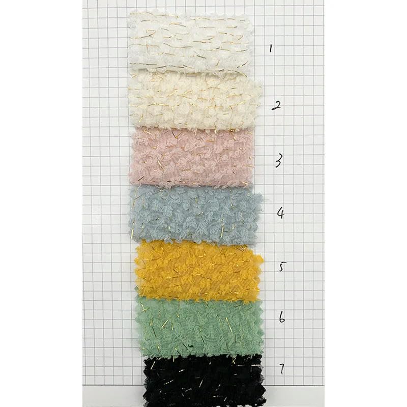 150 cm breit, 300 cm lang, Goldfaden, Jacquard, bestickter Chiffon-Stoff, Meterware, Polyester-Chiffon-Stoff für die Kleiderherstellung