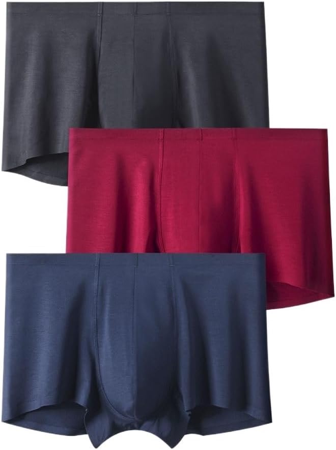 Modal Men's Underwear Mid Waist Traceless Clear Color Flat Corner Pants
