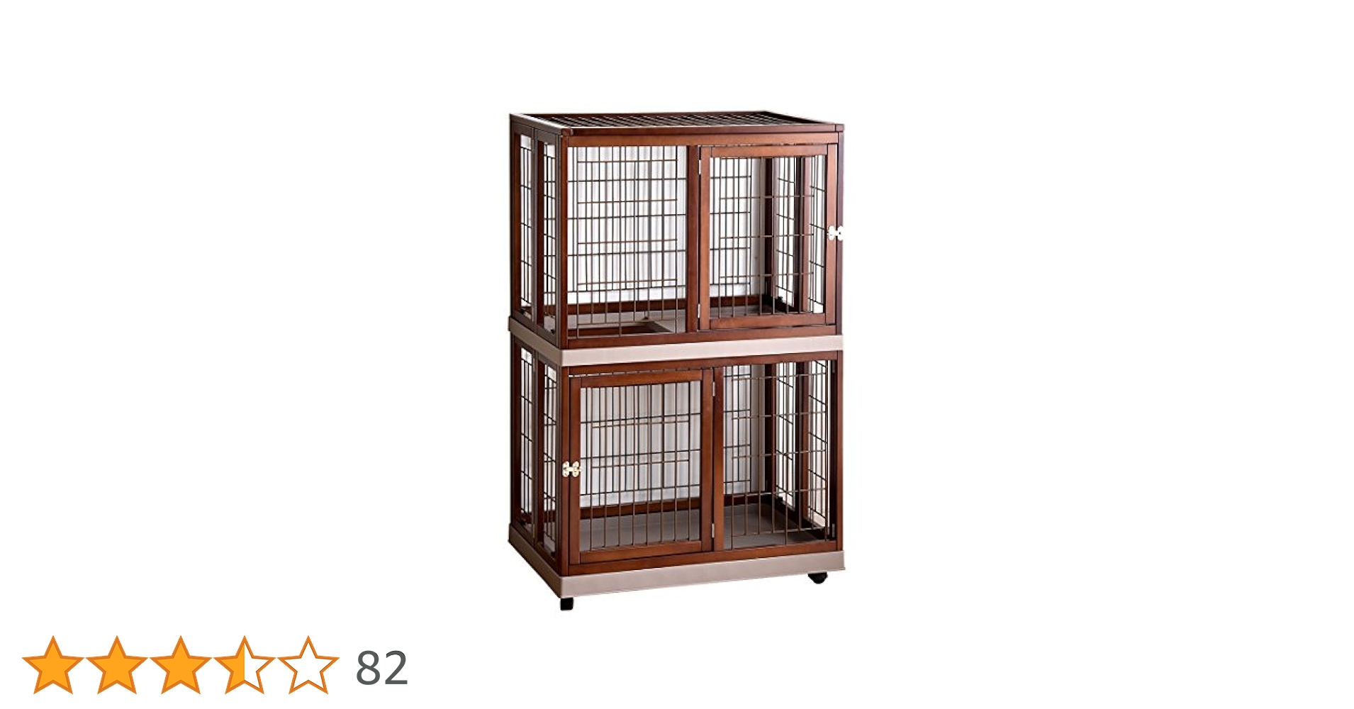 Amazon.co.jp: タンスのゲン 猫ケージ 木製 2段 高さ126cm