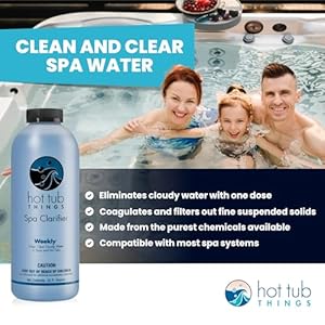 Spa clarifier eliminate cloudy water impurities rapidly for crystal clear spa water 32 ounce  urban country home decor