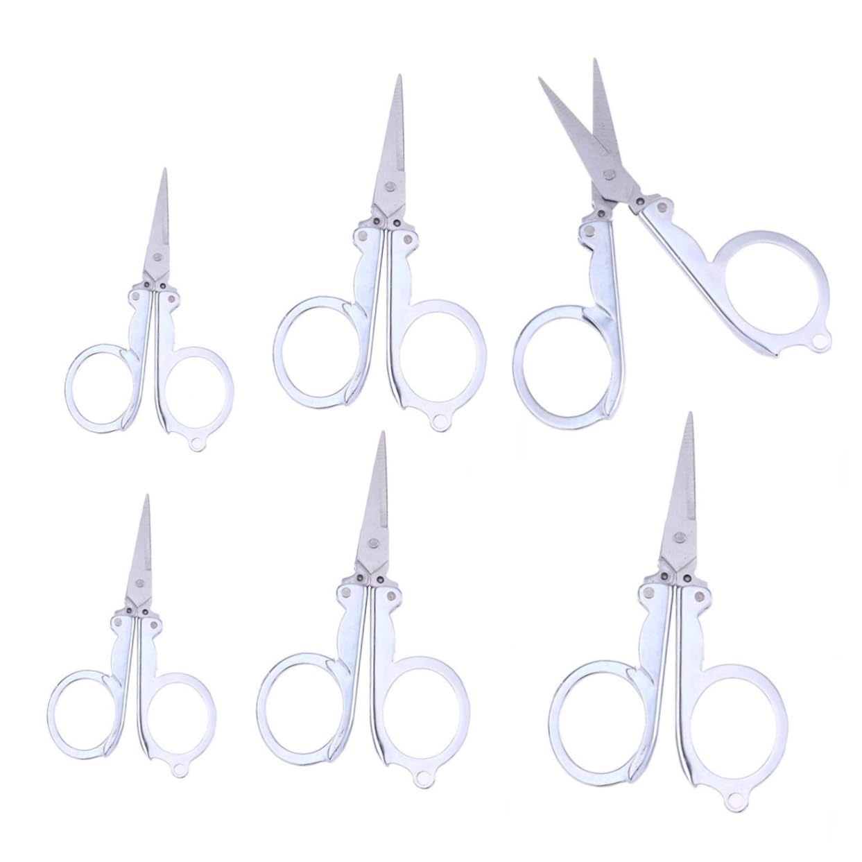 NUOBESTY 12 Stk Zwiebelschneider Reiseschere Stoffschere Klappschere Aus Silbernem Edelstahl Utility-gadget Reisen Tasche Erste-hilfe-kasten