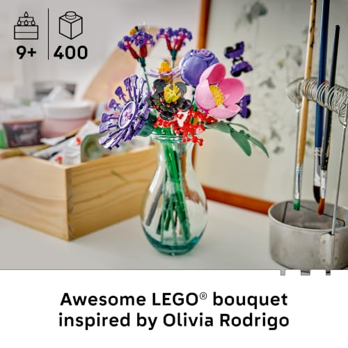 LEGO Botanicals Olivia Rodrigo's Flower Bouquet 11507 | Building Toys for Girls & Boys, Ages 9+, Bedroom Decor for Fans, Artificial Flowers, 400 pieces, Gift for Birthdays - image 2