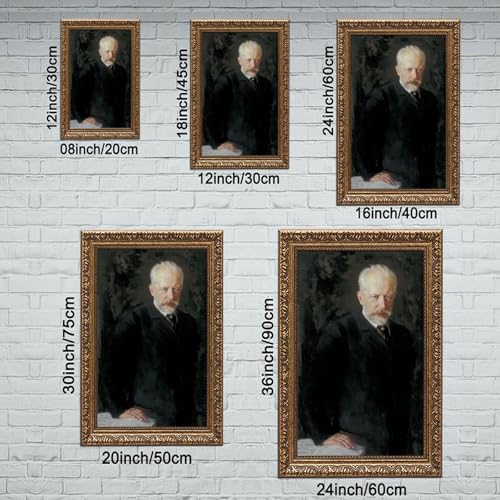 Toile Tchaikovsky Piotr Ilyich de qualité supérieure avec cadre à suspendre - 2