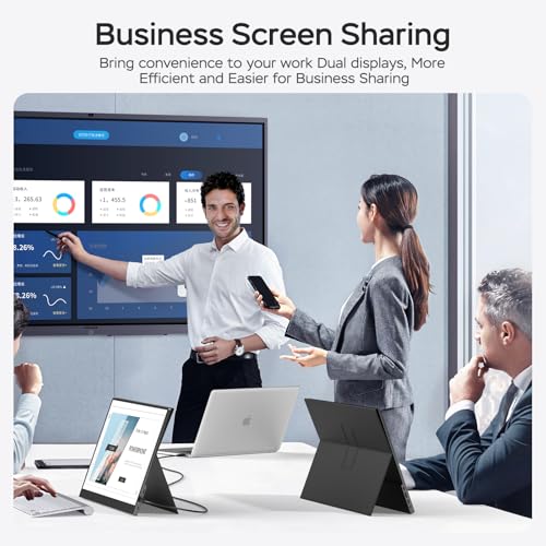 Image of Yxk Portable Monitor 17.3 Inch 1080p 144Hz IPS HDR Travel Display for PC /Mac /Phone /Console /Laptop, Smart Case and Speaker