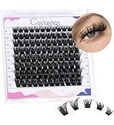 Crislashes Lash Clusters DIY Eyelash Extensions, 96pcs Eyelash Clusters Mix8-16mm Wispy Cluster L...
