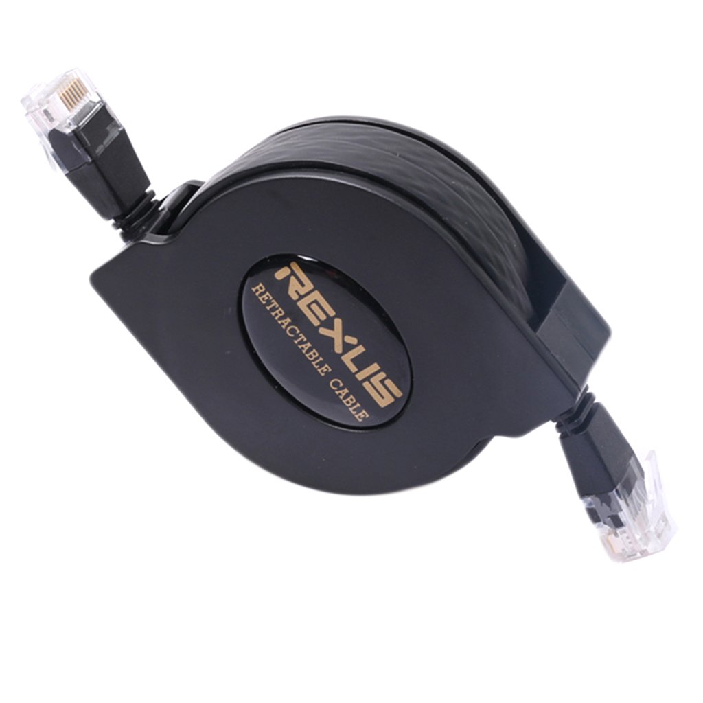 Rallonge Réseau EXTENGO CAT6 15m Rétractable - Câble Ethernet Plat RJ45 Mâle-Femelle - 1Gbps