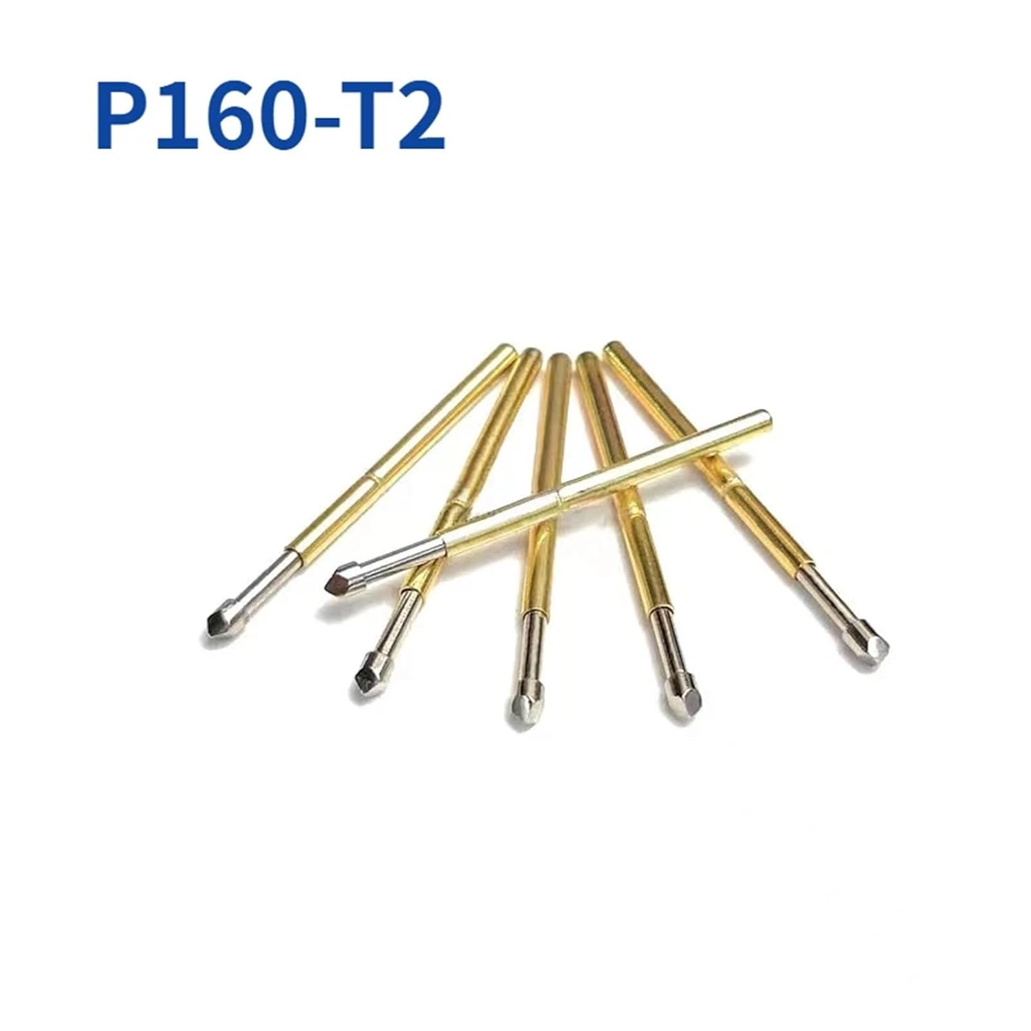 100 PCS/Bag P160-T2 Diamond-Shaped Spring Test Probe Outer Diameter 1.36mm Total Length 24.5mm PCB Pin