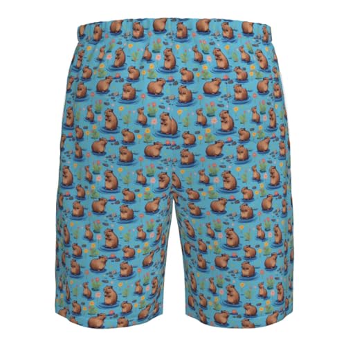 Guinea Pig Illustration Print Stylish Beach Shorts Swim Trunks Lightweight Breathable Summer Outdoor Activities 6