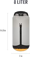 Vista 5 de Sea to Summit eVac Bolsa seca de compresión ultraligera, almacenamiento en seco impermeable, 8 litros, gris Highrise