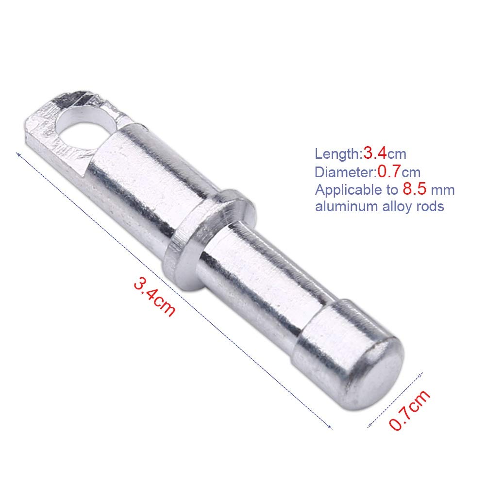 MAGT Wtyczka końcowa drążka namiotowego, 10 szt., lekkie zatyczki końcowe do namiotu, zestaw wymienny ze stopu aluminium do kijów namiotowych 8,5 mm