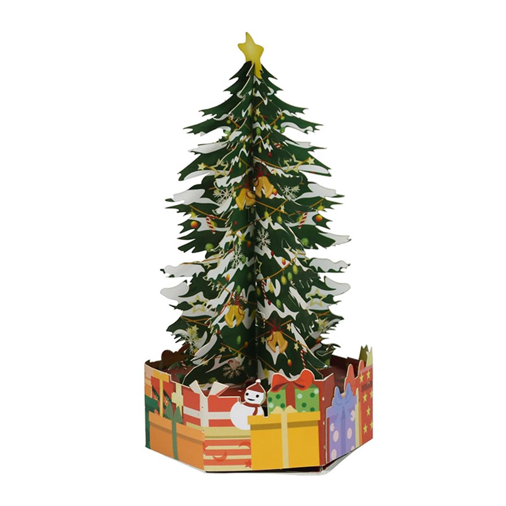 WESAPPINC 3D-Weihnachtskarten, Pop-Up-Weihnachtskarten, Neujahrskarte (6 Stück Merry Christmas)