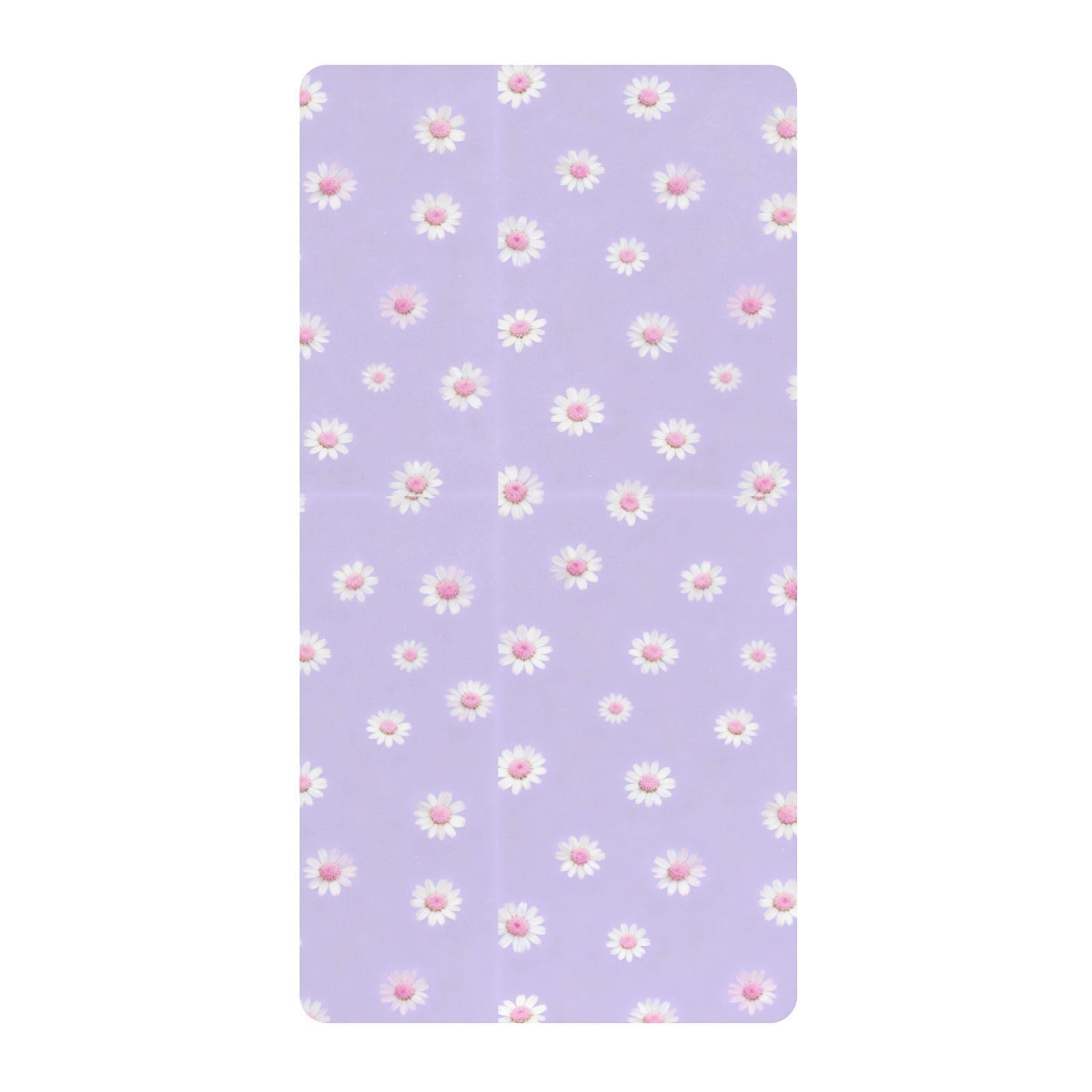 Drap de berceau marguerites violettes en coton doux pour bébé