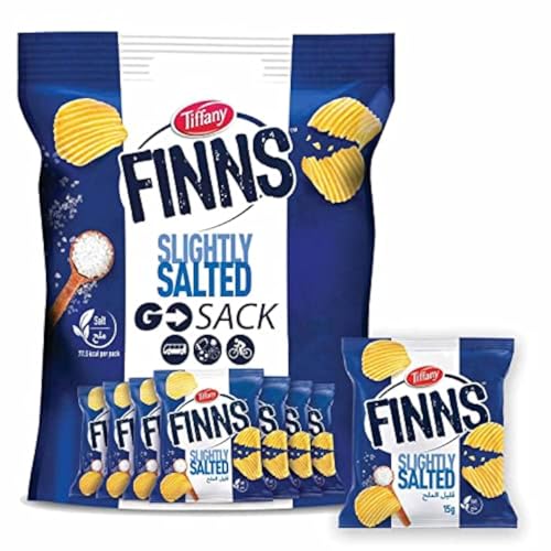 Tiffany Finns Slightly Salted Crinkled Potato Chips 24 x 12 g