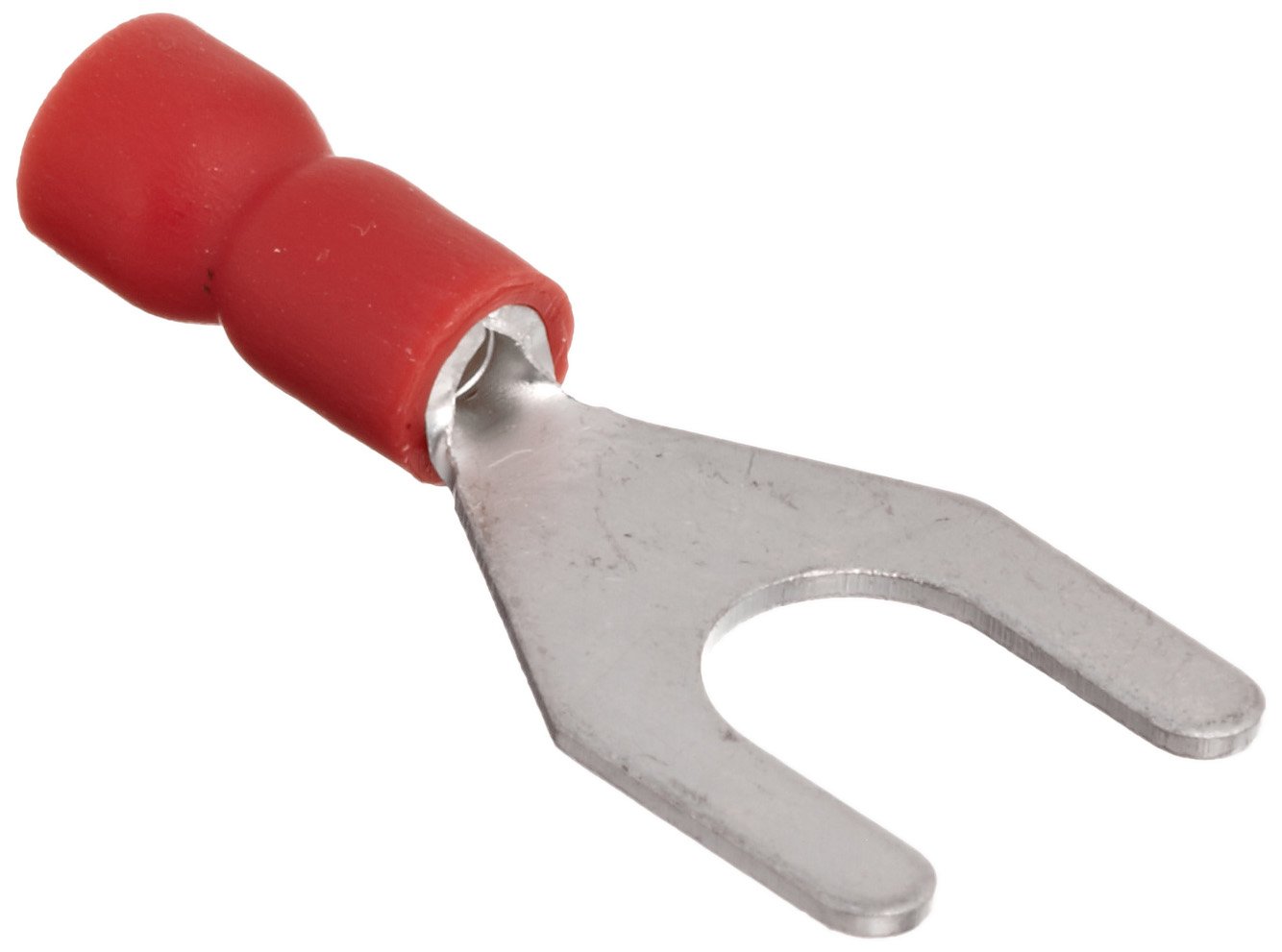 Morris Products 10118 Spade Terminal, Vinyl Insulated, Red, 22-16 Wire Size, 1/4