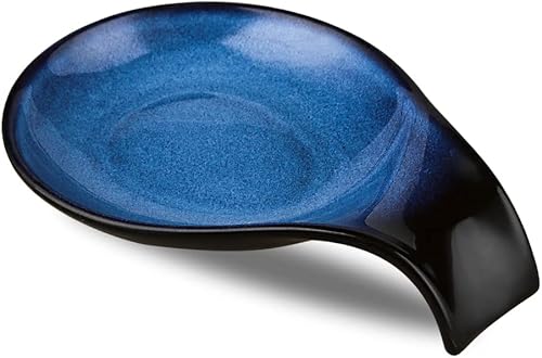 Nihow Soporte de cuchara de cerámica soporte de cuchara de 5.5 pulgadas para encimera de cocinaencimeraestufa - Soporte estable y resistente al