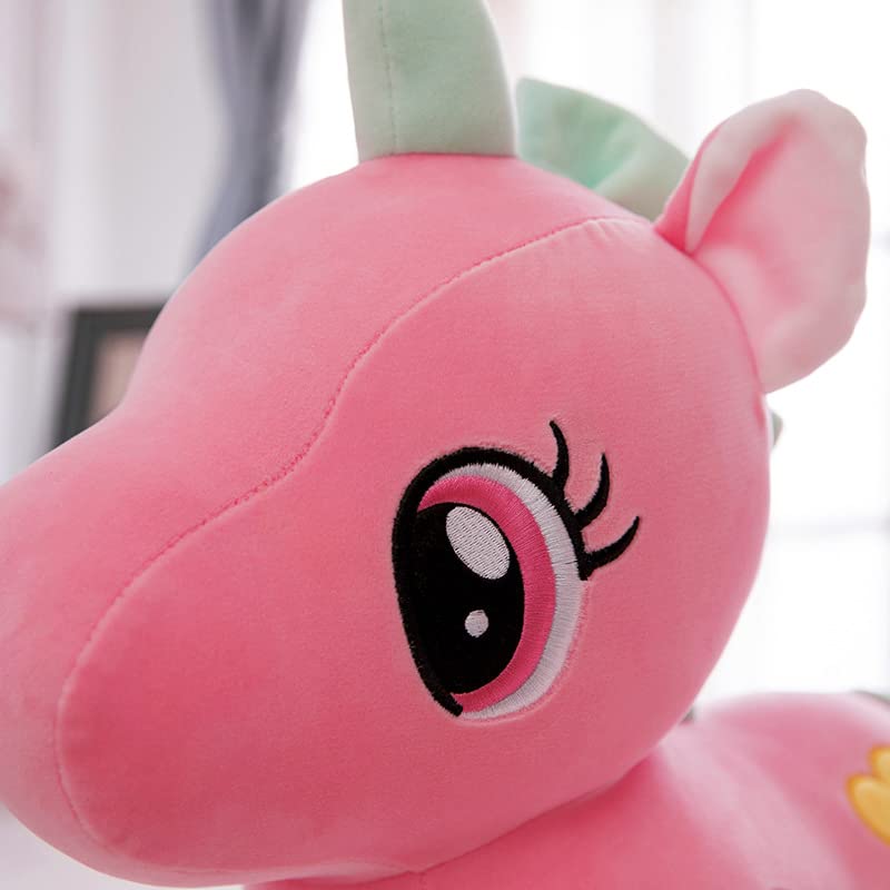 Image of Cionum Soft Plush Toy for Kids - Cute Stuffed Animal Soft Toy - Soft Cuddly Toy for Baby Boys & Girls, Return Gift -Pink Unicorn 25cm