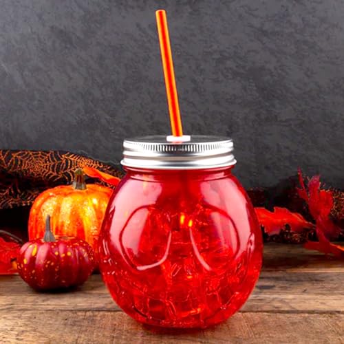 BARCONIC® JACK O'LANTERN MASON JAR with LID
