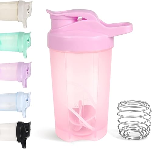 D.Y.A Botella agitadora de 16 onzas, a prueba de fugas, para batidos de proteínas, botella agitadora para preentrenamiento y viajes, sin BPA y fácil