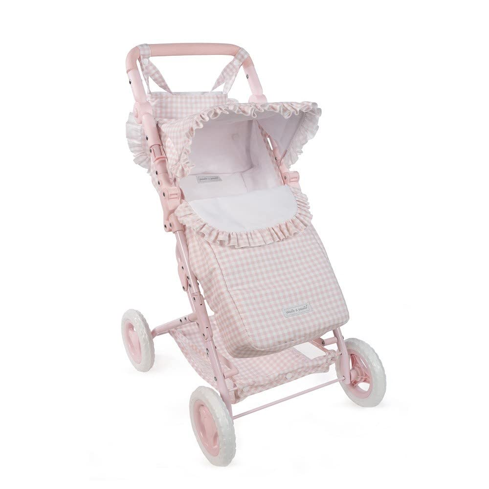Pasito a pasito - Silla con Saco para muñecas Tom Vichy Rosa