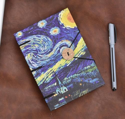 Image of Handmade Recycled Paper Journal & Diary - 5x7 inches | 144 Pages Eco-Friendly Notebook with Elastic Closure | Hand-Stitched by Local Artisans