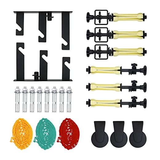 Meking Photography 3 Roller Backdrop Wall Mount, Manual Background Roller Support System with 2 Tri-fold Hooks, 6 Expand Bars and 3 Chains for Photography Studio Holding 3 Backdrops