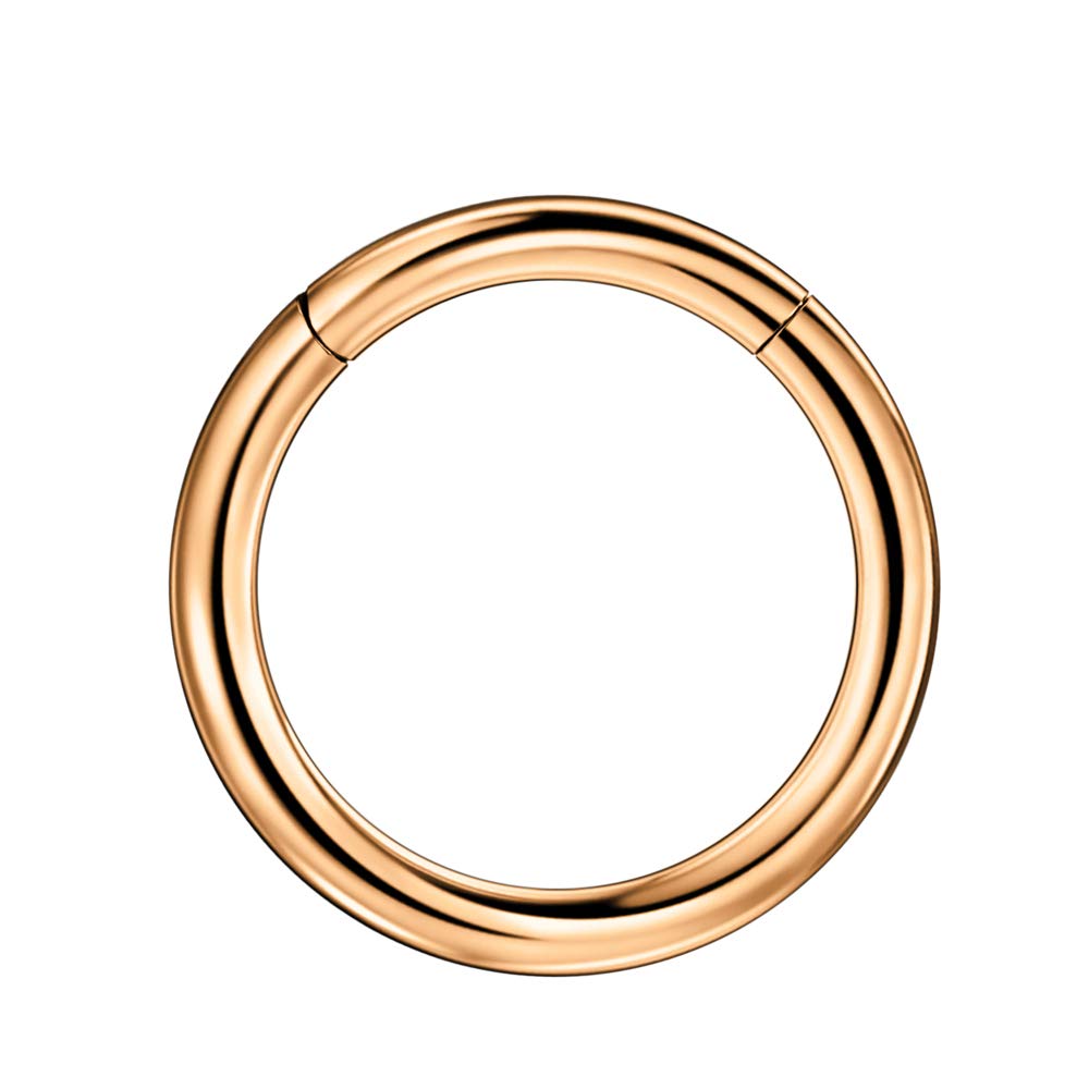 316L Surgical Steel Hypoallergenic Hinged Nose Ring Hoop for Women &amp; Men
