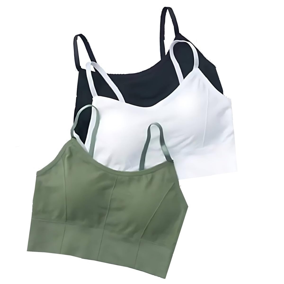 Push Up Wire Free Women Bra – Ultimate Comfort, Seamless Design, Adjustable Fit and Supportive Everyday Wear – Stylish and Breathable Bras for Women and Girls, Sports Yoga Crop Top, Pack of 3-image-6