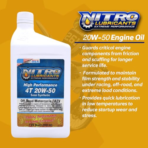Aceite para Motor Nitro Lubricants 20W-50 1 Quart miniatura 2