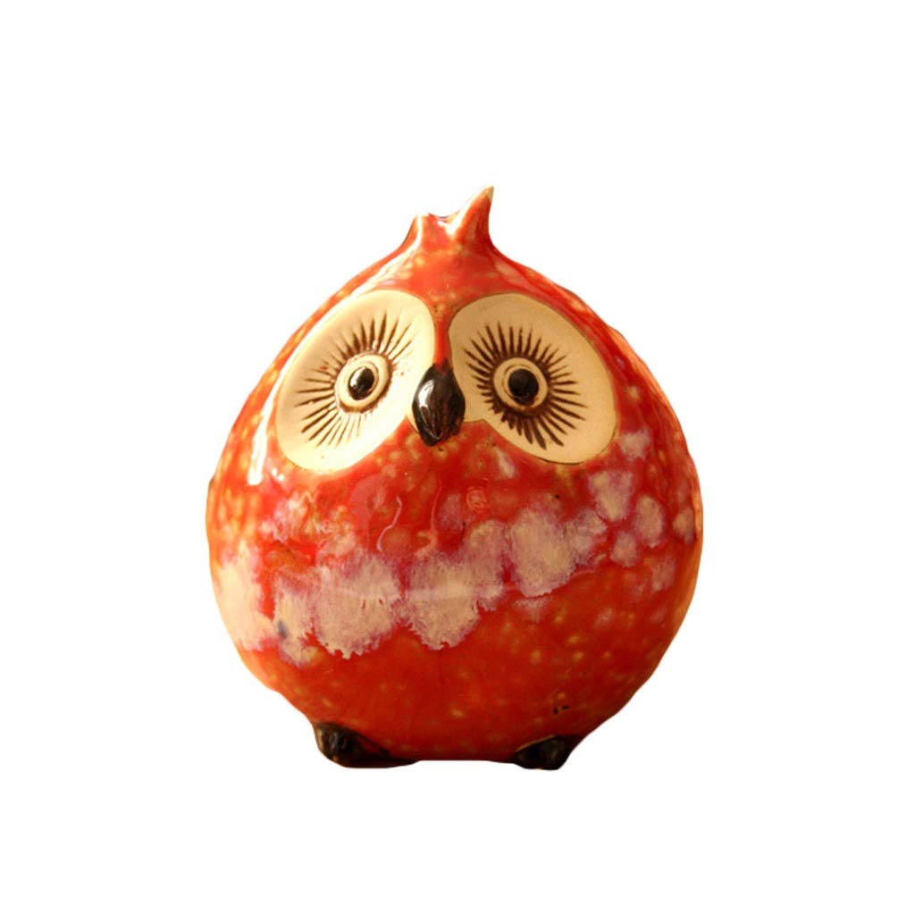 Owl Piggy Bank Creative Money Saving Box Ceramic Coin Use(B)