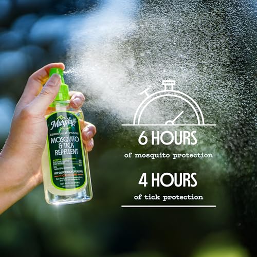 murphy39s naturals mosquito amp tick bug repellent spray oil of lemon eucalyptus for skin  outdoor gear deet-free 4 ounce pump 2-pack