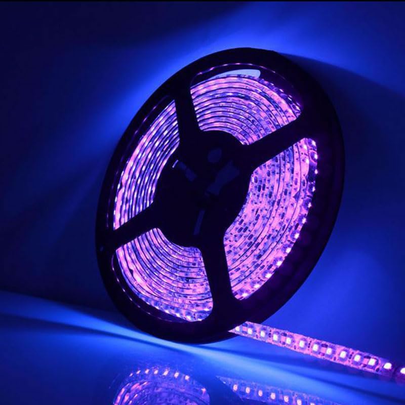 ledbox Tira LED UV Ultravioleta SMD3528, DC12V, 5m (120 Led/m) - IP65, Luz ultravioleta