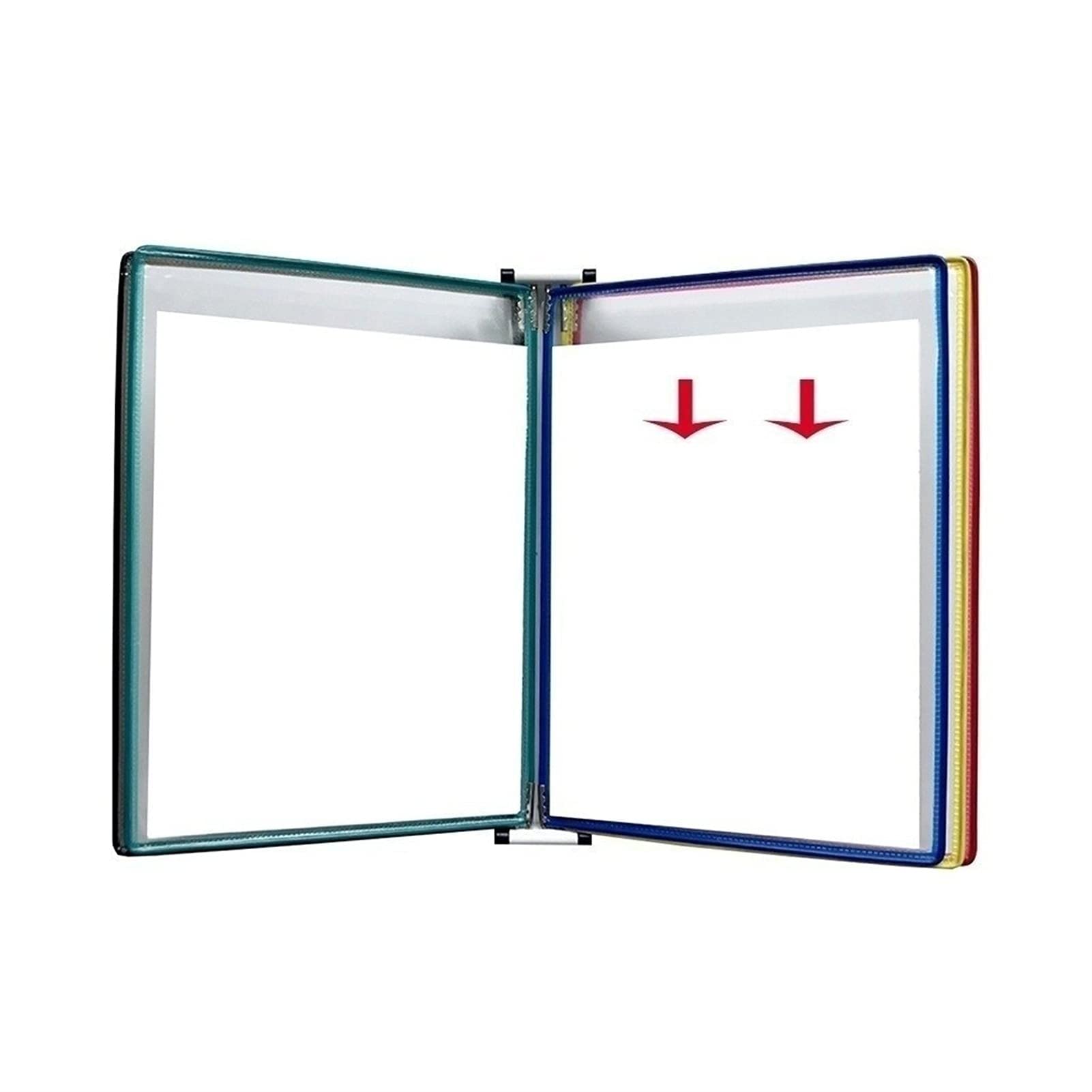 Wandmontiertes Referenzdisplaysystem, Hängender Wand-Aktenorganizer, A4-Präsentationsmappe – [21 cm × 29,7 cm] 20 Fächer, Mappen,