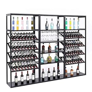 ZJWD Porte-Bouteille de vin au Sol, présentoir de Rangement pour la Maison en Acier Inoxydable autoportant – Boissons/Bouteilles d’alcool, bière, Pop/Soda