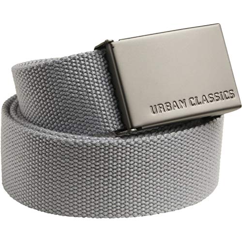 Urban Classics Herren Gürtel Canvas grau verstellbar
