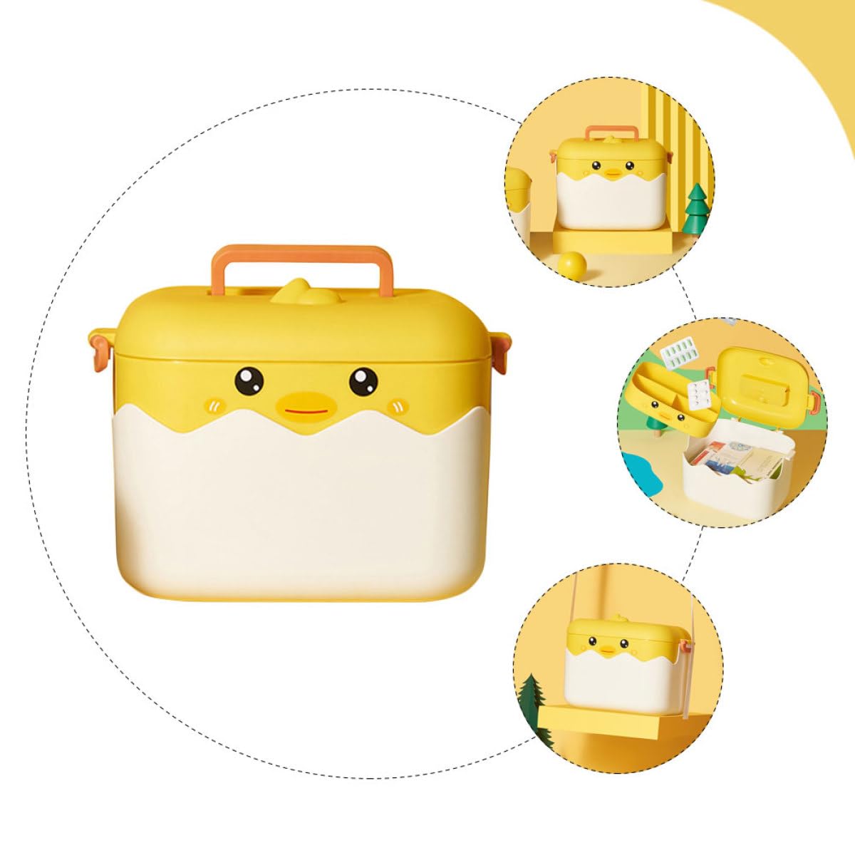 Abaodam Scatola Porta Medicinali Portatile Maniglia Contenitore per Medicinali Multifunzionale a Grande Capacità per Uso Domestico e Attività Outdoor Astuccio Organizer per Pillole e