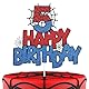 Spider Tortendeko 5 Geburtstag Dekoration, Schwarz Rot Happy Birthday Cake Topper, Spinne Web Kuchen Deko, für Junge Mädchen Themen Party Dekoratio (Nummer 5)