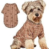 Cute Dog Clothes for Small Dogs Winter Sweater Warm Fleece Soft Pet Sweatshirt Print Cat Clothe, Cof