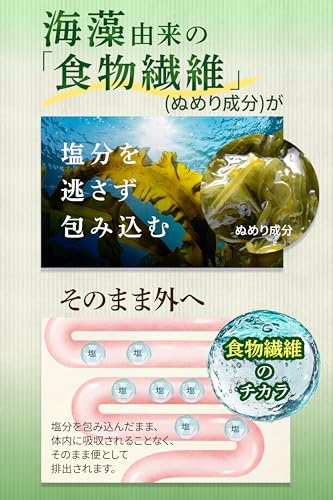 塩分排出 サプリメント しおバリア 60粒 天然 食物繊維 玉ねぎ・海藻由来 減塩 国内製造 GMP認定工場 自然由来 特許成分 減塩 (60カプセル)