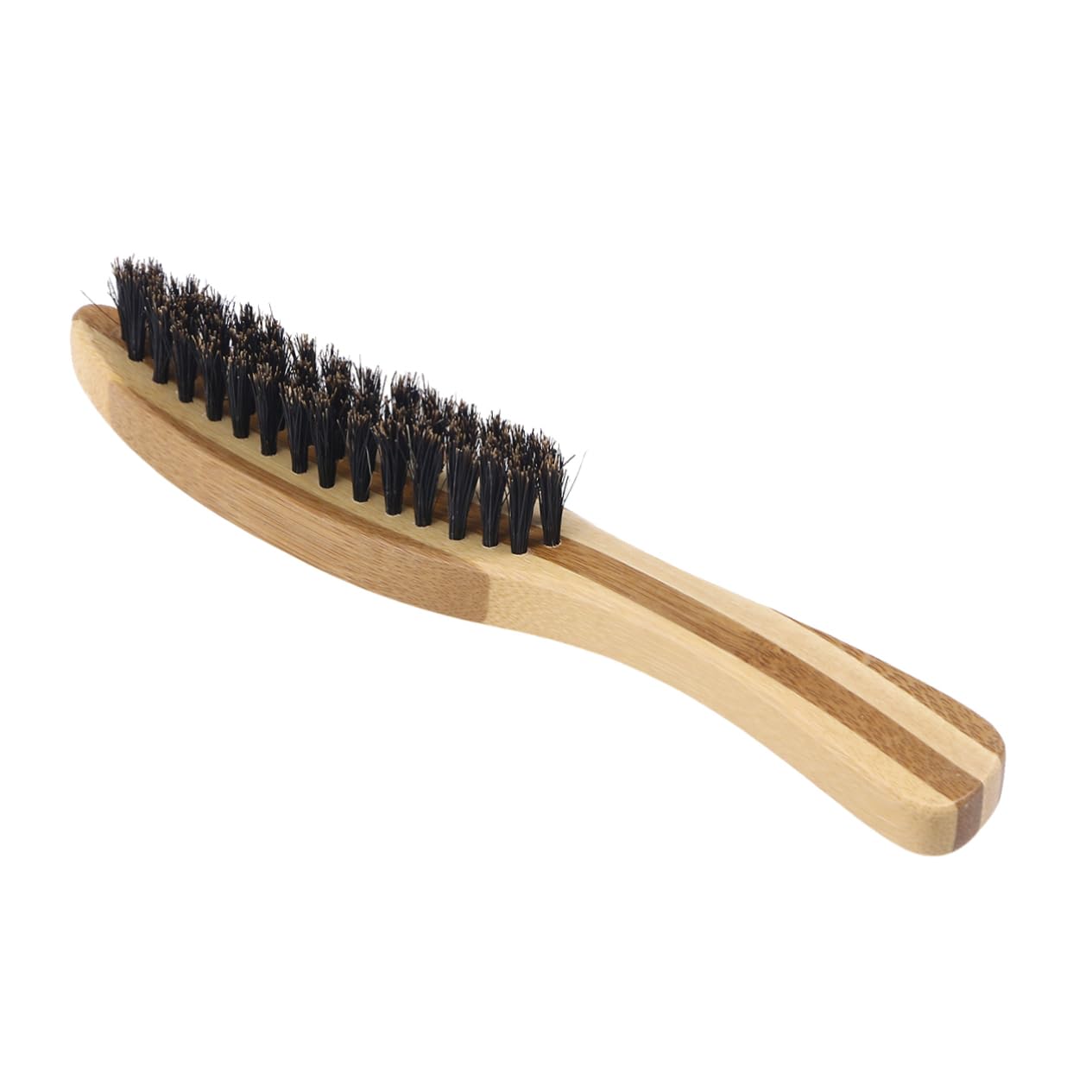 Beatifufu Bristle Hair Brush for Men Beard Grooming Tool Wood Handle Anti-static Comb for Styling