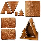 Lebkuchenhaus Bausatz   Größe XL   ca. 36x37x36 cm | Lebkuchen Knusperhäuschen zum selber bauen & verzieren mit Zuckerguss   Basteln mit Kindern zur Weihnachtszeit DIY von LEBKUCHEN WELT