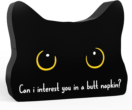 Miniatura 16 de ¿Estás haciendo caca? Cartel divertido, decoración de gato negro, decoración de baño de acrílico, decoración creativa para el hogar y baño, regalo