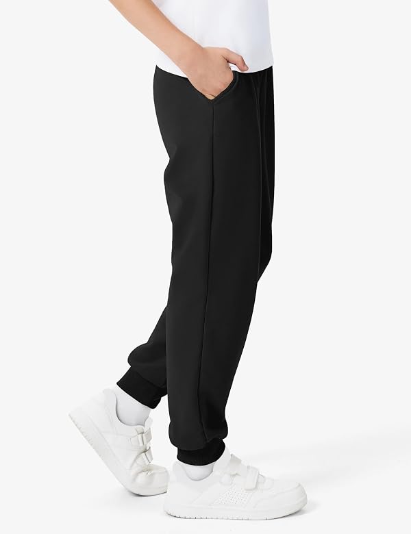 BOOPH Boys Sweatpants Kids Clothes Athletic Casual Joggers Pants 5-6Y Black by BOOPH - Used condition - Image 2