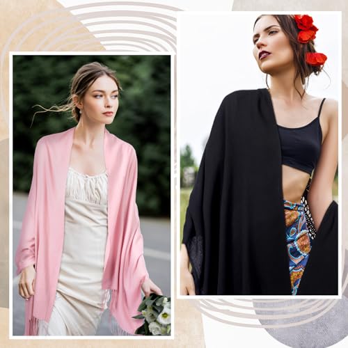 3 Pcs Women's Scarf Pashmina Shawls and Wraps for Evening Dress Bridesmaid Wedding Bridal Winter Warm Long Large Scarves3