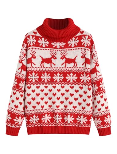 Image of ZAFUL Flower Crochet Turtleneck Sweater for Women Pullover Puff Long Sleeve Boho Knit Sweaters Trendy Knitwear Tops
