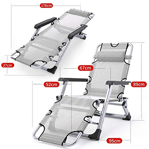 Chaise de patio inclinable supportant 440 lb avec structure renforcée pour extérieur - 3