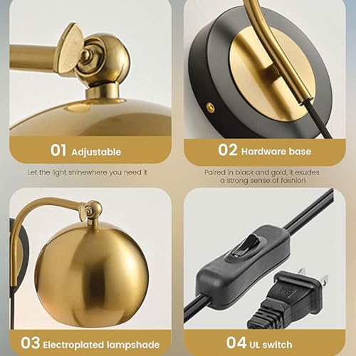 Apliques de pared E27 de metal resistente con diseño vintage interior 3