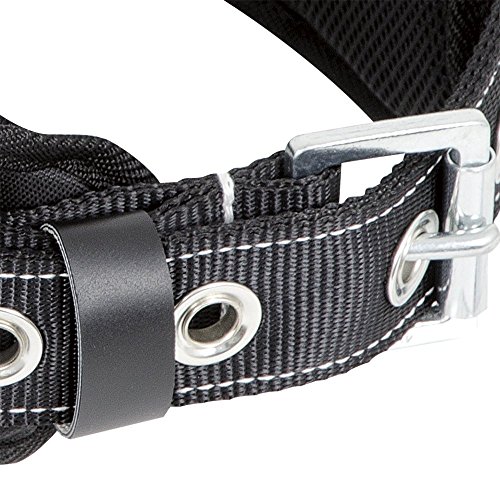 Image of Peakworks Fall Protection Safety Harness Restraint Belt with Padded Lumbar Support, 1 D-Ring, Black, XXL, V8056015