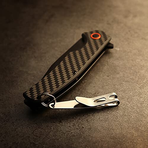 Image of UltraTac Deep Carry Pocket Clip, Multi-Purpose Keychain Suspension Clip for Keys, Flashlights, Knives - Stainless Steel (1 Pack)